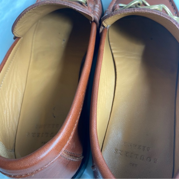 Sezane Vicky Soft Carmel Loafers with Gold Chain Detail | 36 - Picture 11 of 14